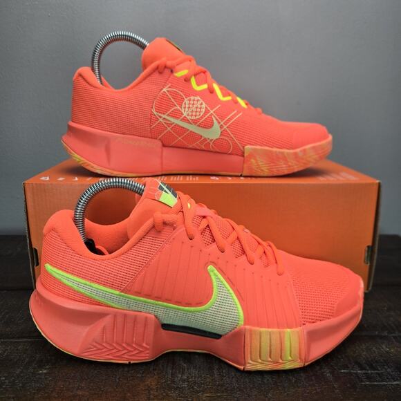 NEW Nike Zoom Challenge Womens Size 9 Pickleball Shoes Orange Yellow FQ4155 800 - Picture 1 of 12